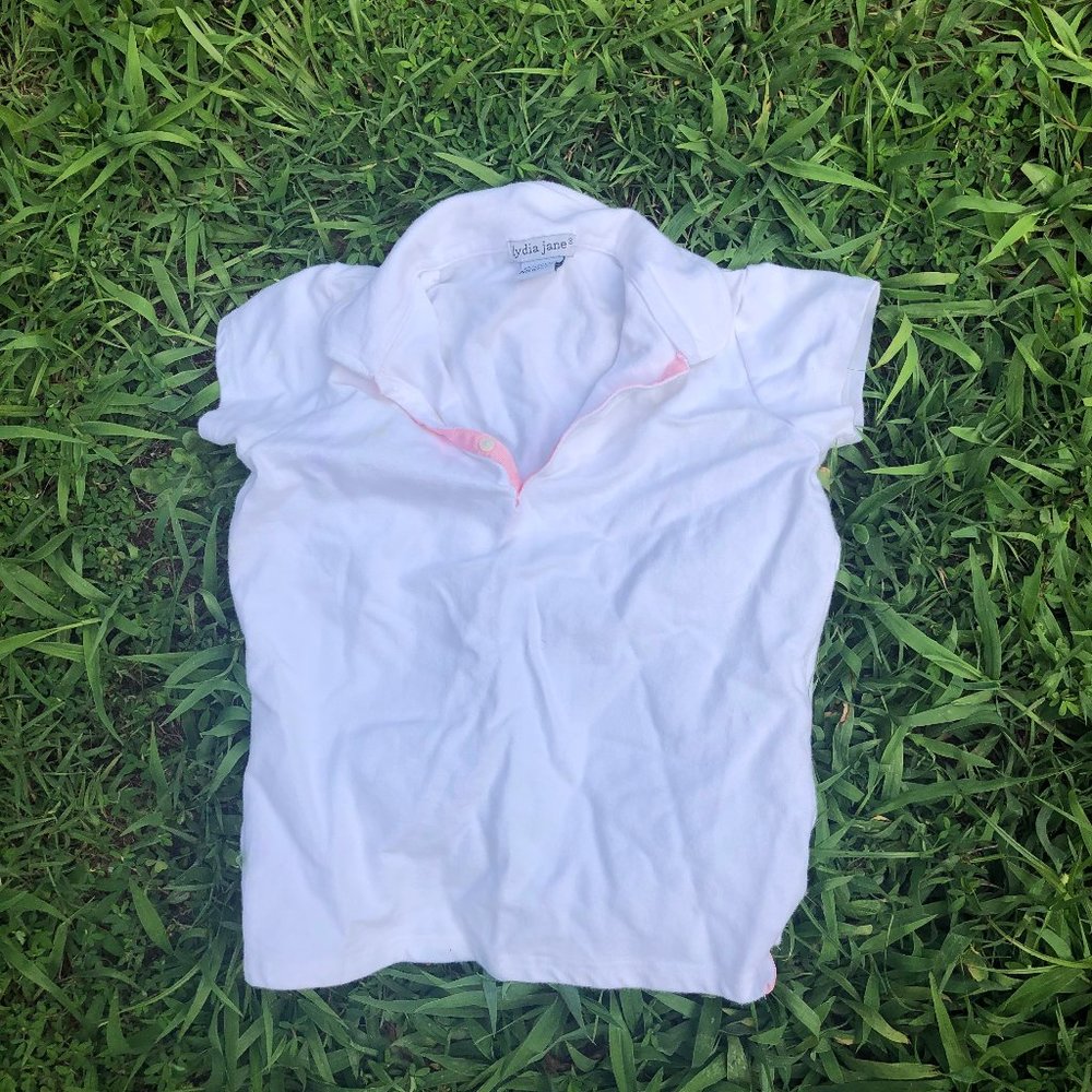 White Cap Sleeve Polo